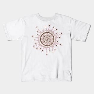 Virus Mandala (brown) Kids T-Shirt